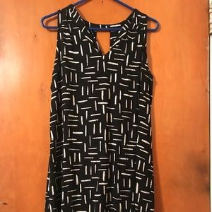 Black dress with white tally’s